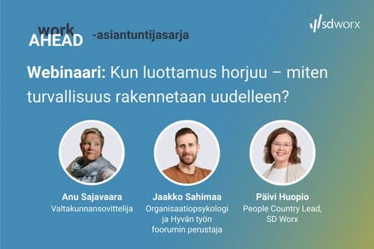 Webinaari: Kun luottamus horjuu – miten turvallisuus rakennetaan uudelleen? 20.3.2026